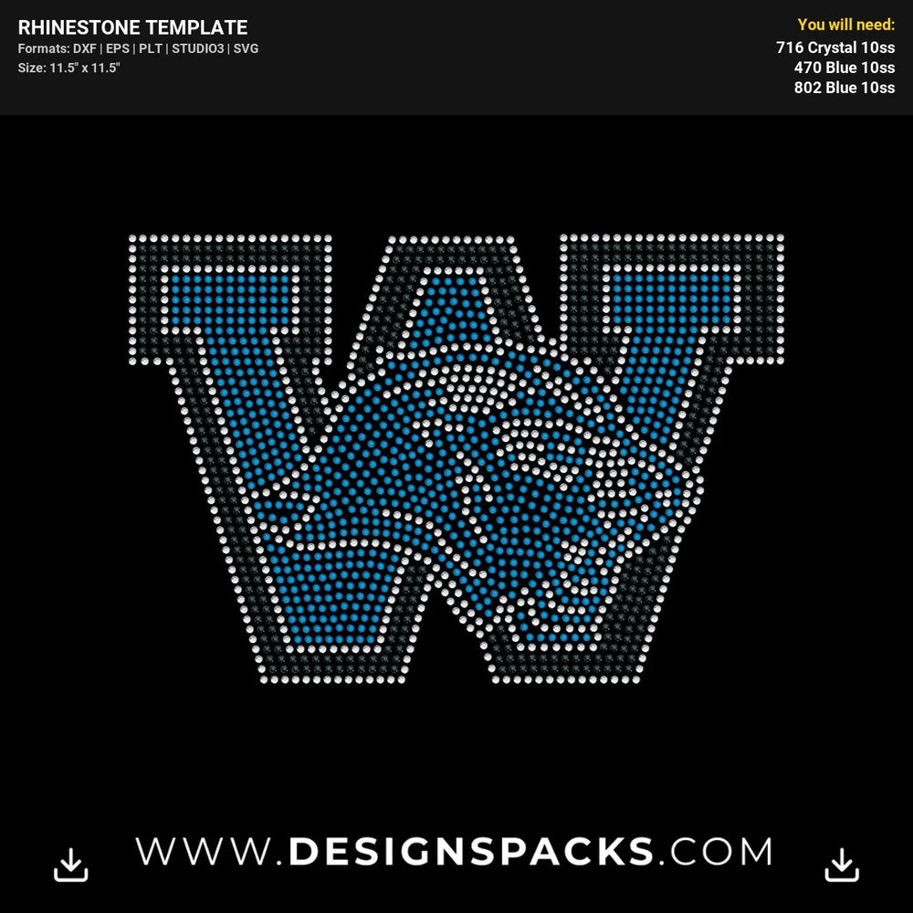 Westlake Lions Rhinestone Digital Template