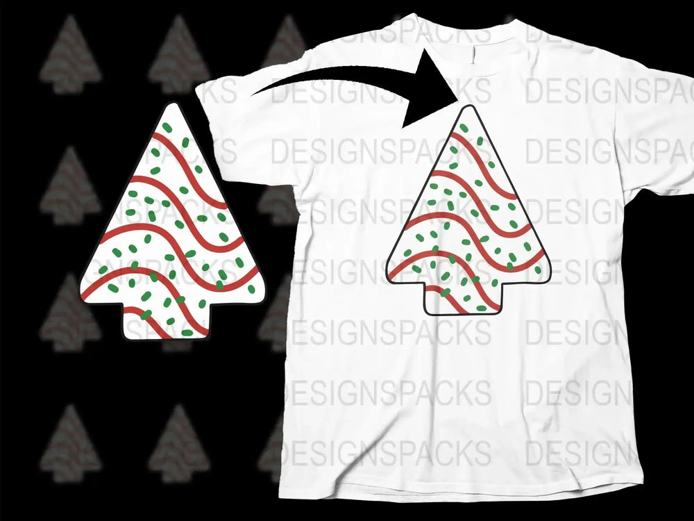Festive Christmas Tree T-Shirt, Holiday Graphic Tee, Unisex White Cotton Shirt with Colorful Print