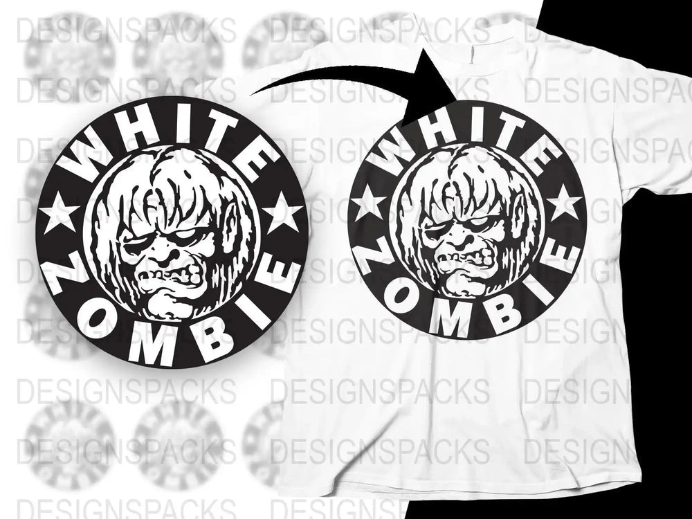 White Zombie Graphic Logo Rock Band Png Design Digital Download