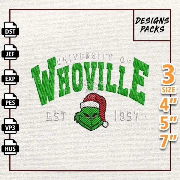 Whoville University Embroidery Design