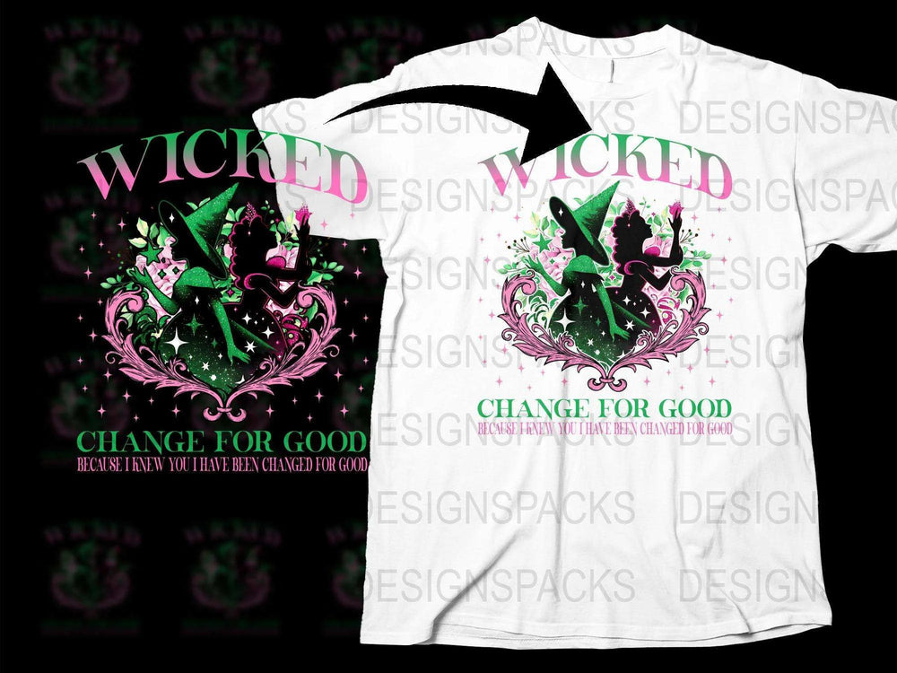 Wicked Musical Inspired T-Shirt, Broadway Fan Apparel, Change for Good Design, Unisex Graphic Tee