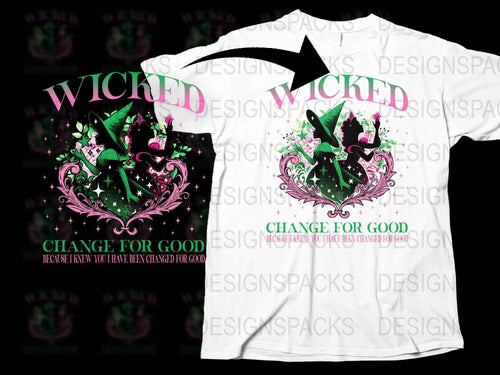 Wicked Musical Inspired T-Shirt, Broadway Fan Apparel, Change for Good Design, Unisex Graphic Tee