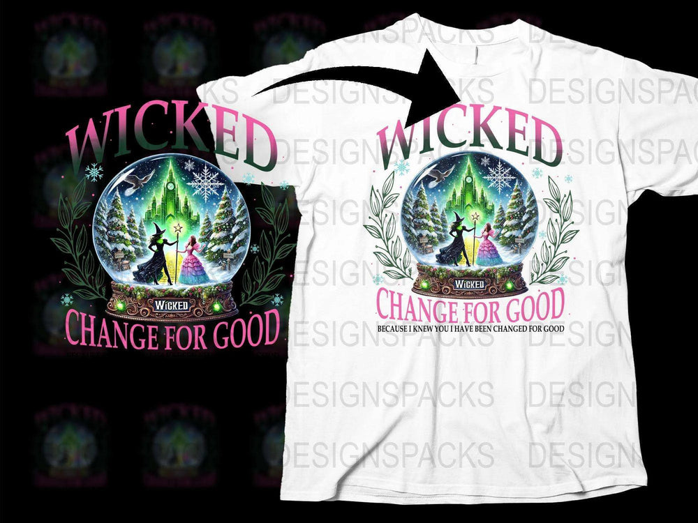 Wicked Change for Good T-Shirt, Witch Graphic Tee, Fantasy Forest Design, Magical Apparel, Enchanted Women's Clothing