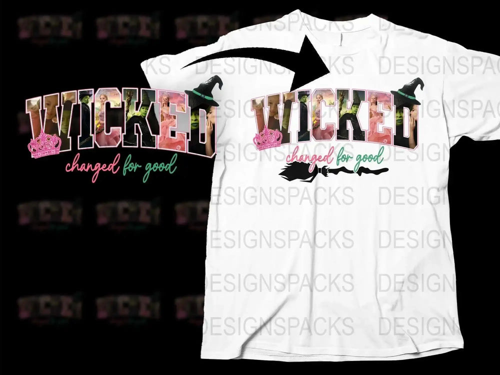 Wicked Musical Inspired T-shirt, Broadway Show Fan Tee, Black and White Graphic Design, Witch Silhouette, Theater Apparel