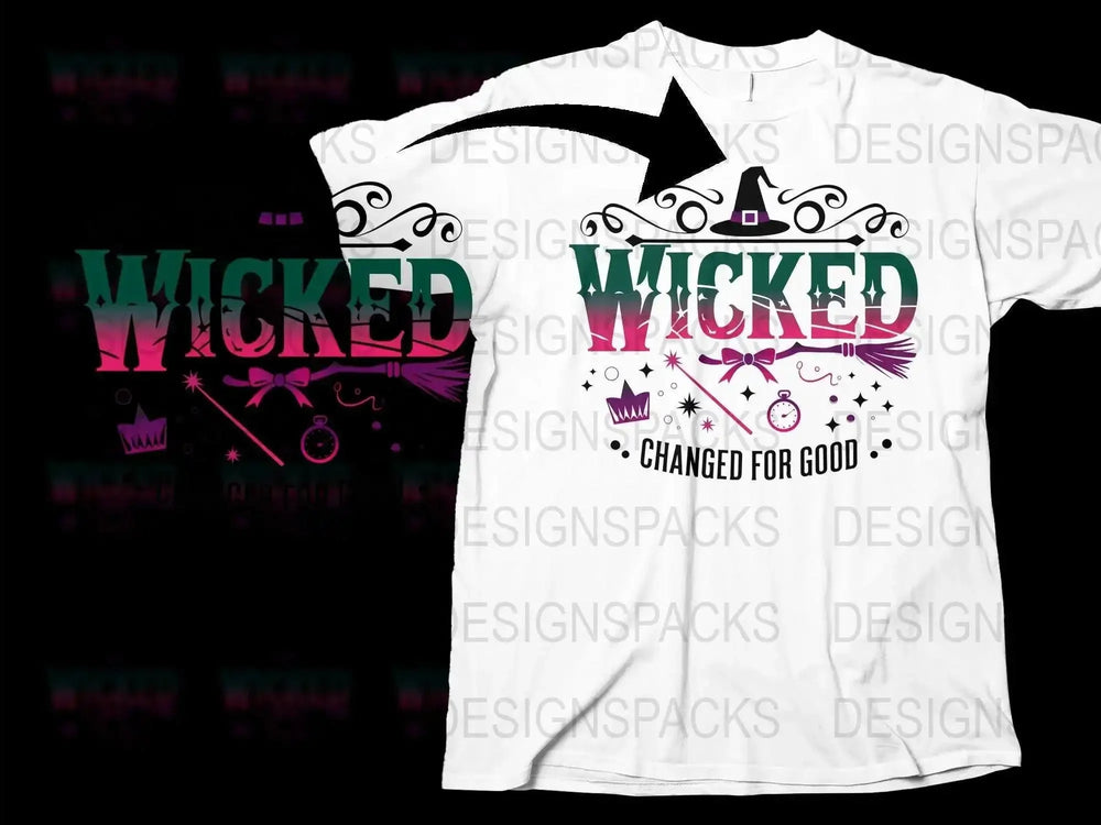 Wicked Musical Inspired T-Shirt, Broadway Fan Tee, Custom Witch Design, Unisex White Graphic Shirt