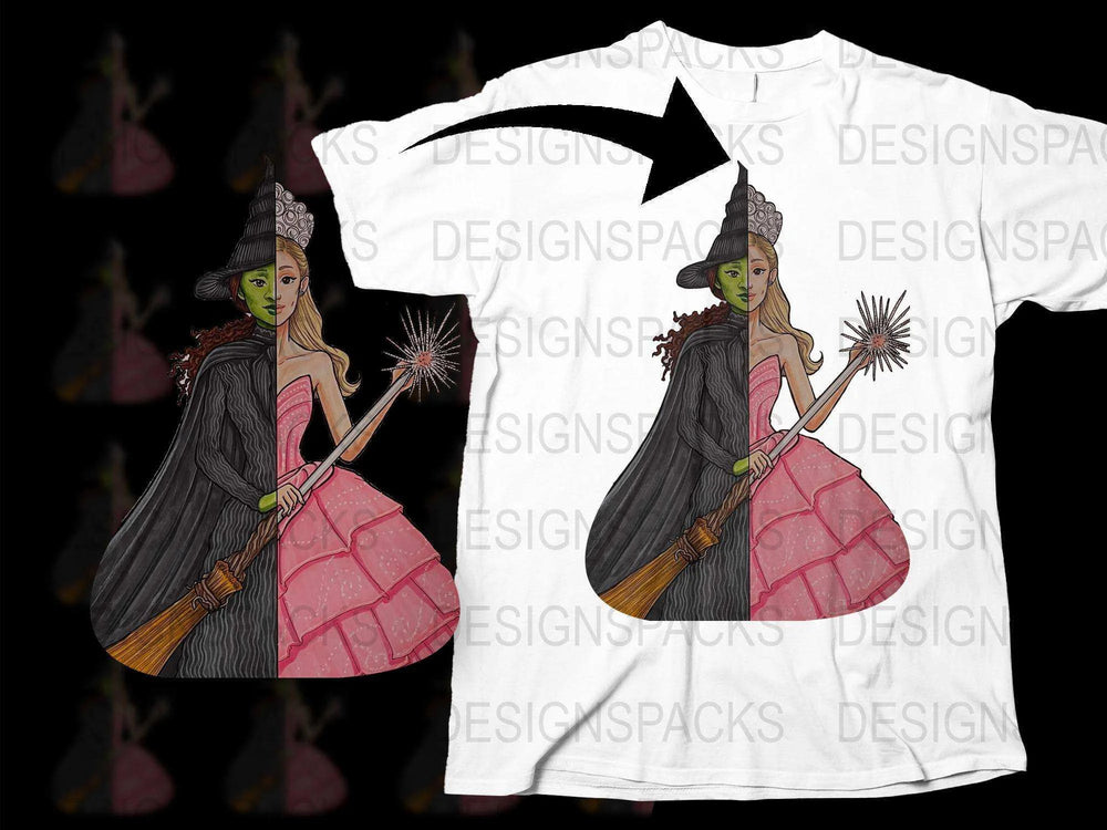Enchanted Witch T-Shirt, Magical Fantasy Graphic Tee, Whimsical Halloween Apparel, Unique Witchcraft Design Shirt