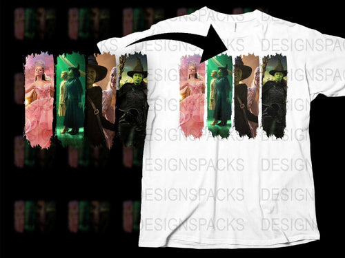 Colorful Witch T-Shirt, Fantasy Witchcraft Graphic Tee, Unique Halloween Costume Apparel, Women's Fashion Top