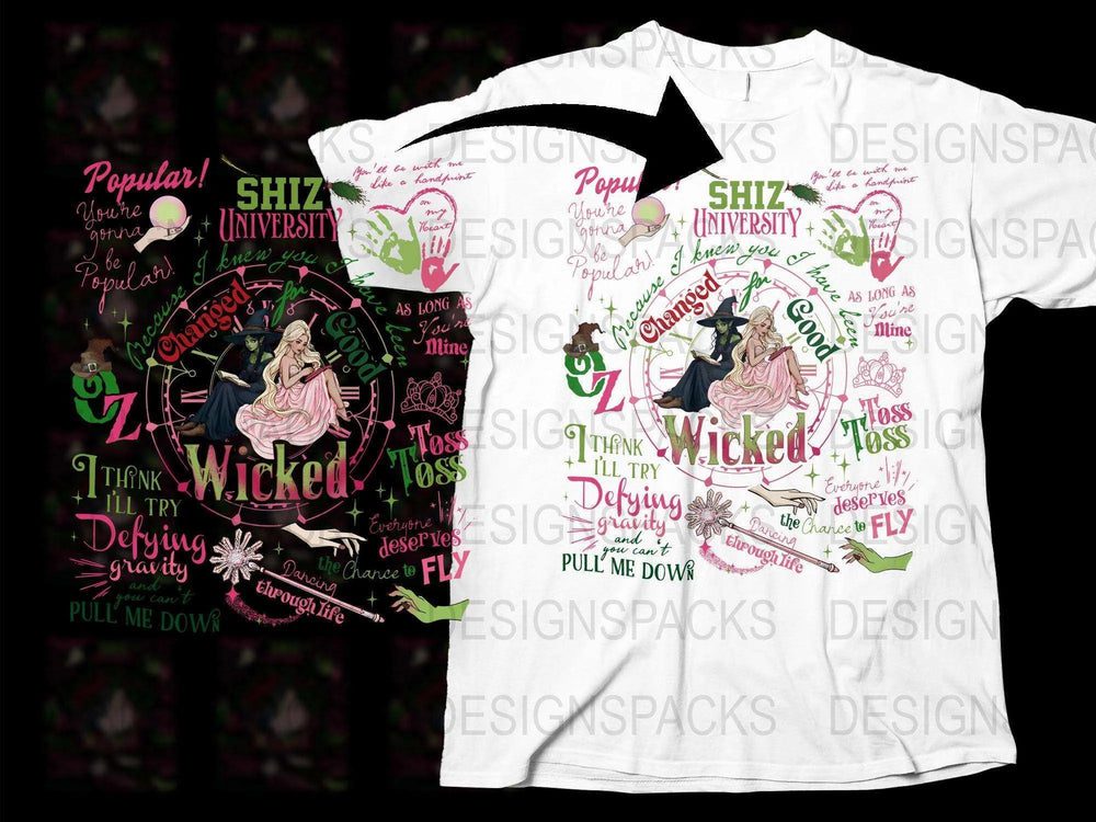 Wicked Musical Inspired T-Shirt, Shiz University Graphic Tee, Broadway Fan Apparel, Popular Lyrics Design, Theatre Merchandise