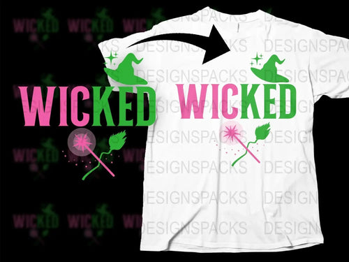 Wicked Witch Theme T-Shirt, Witchcraft Design Tee, Magical Witchy Apparel, Women's Fashion Top