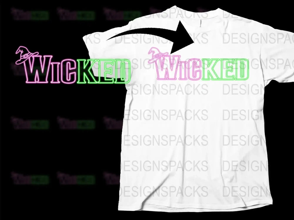 Wicked Flamingo Graphic T-Shirt, Neon Pink Green Text, Unisex Summer Tee, Casual Beachwear, Fashion Streetwear, Unique Vibrant Design