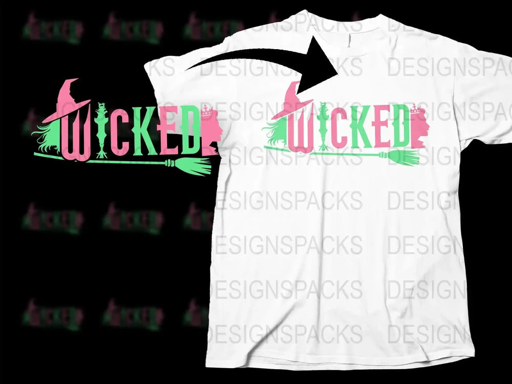 Wicked Witch Halloween T-Shirt, Spooky Witch Hat Graphic Tee, Women's Fashion, October Holiday Apparel
