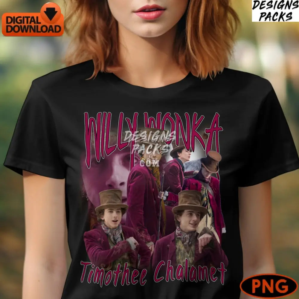 Willy Wonka Timothee Chalamet Digital Instant Download Png File