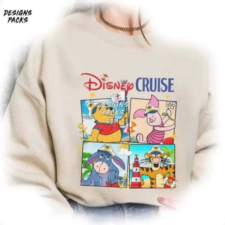 Winnie The Pooh Cruise Family Cartoon Line 25Th Silver Anniversary At Sea Png Design