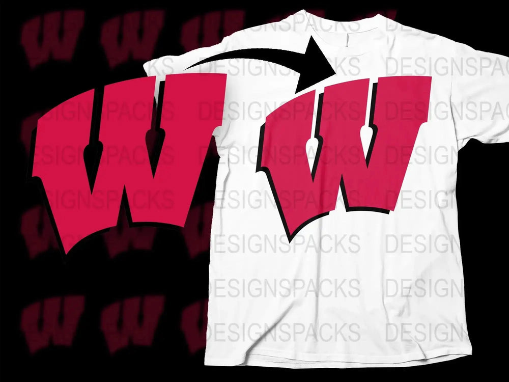 Wisconsin Badgers College Football Png Digital Download