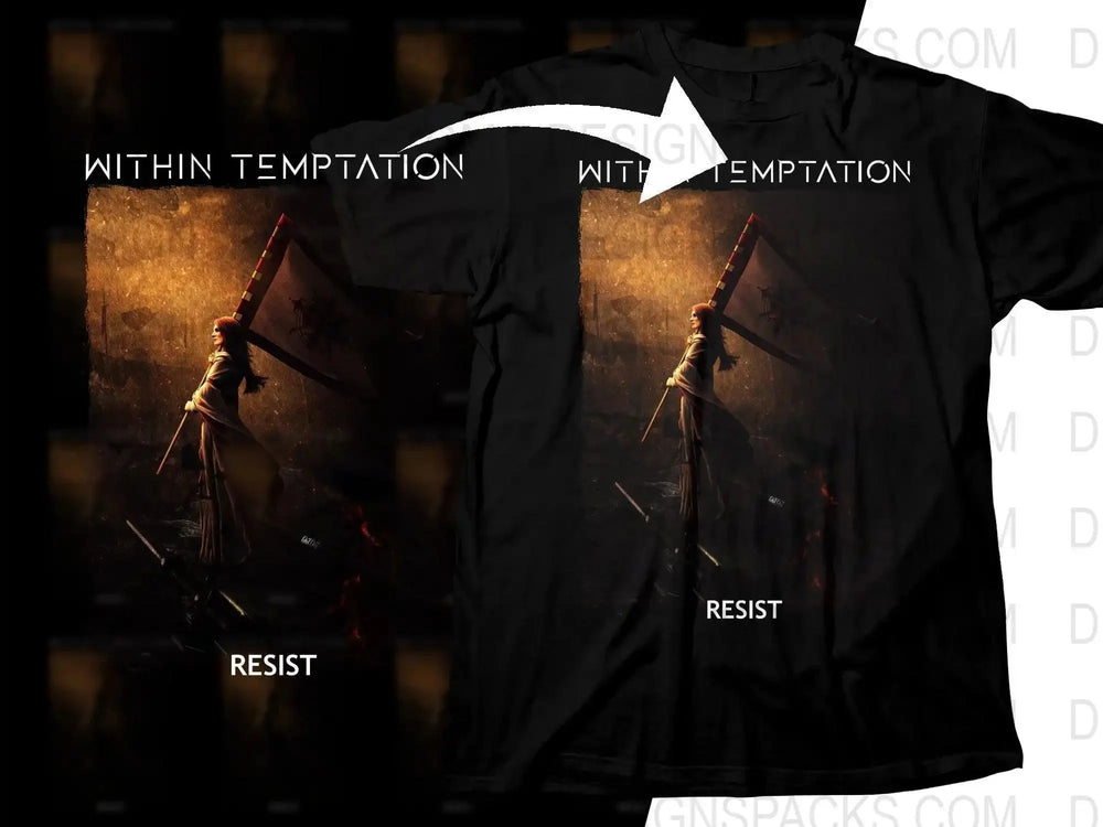 Within Temptation Resist Album Rock Png Halftone Digital Download