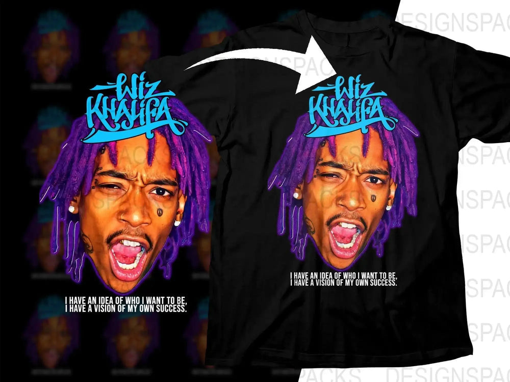 Wiz Khalifa Bold Graphic Face Expression Design Png Digital Download