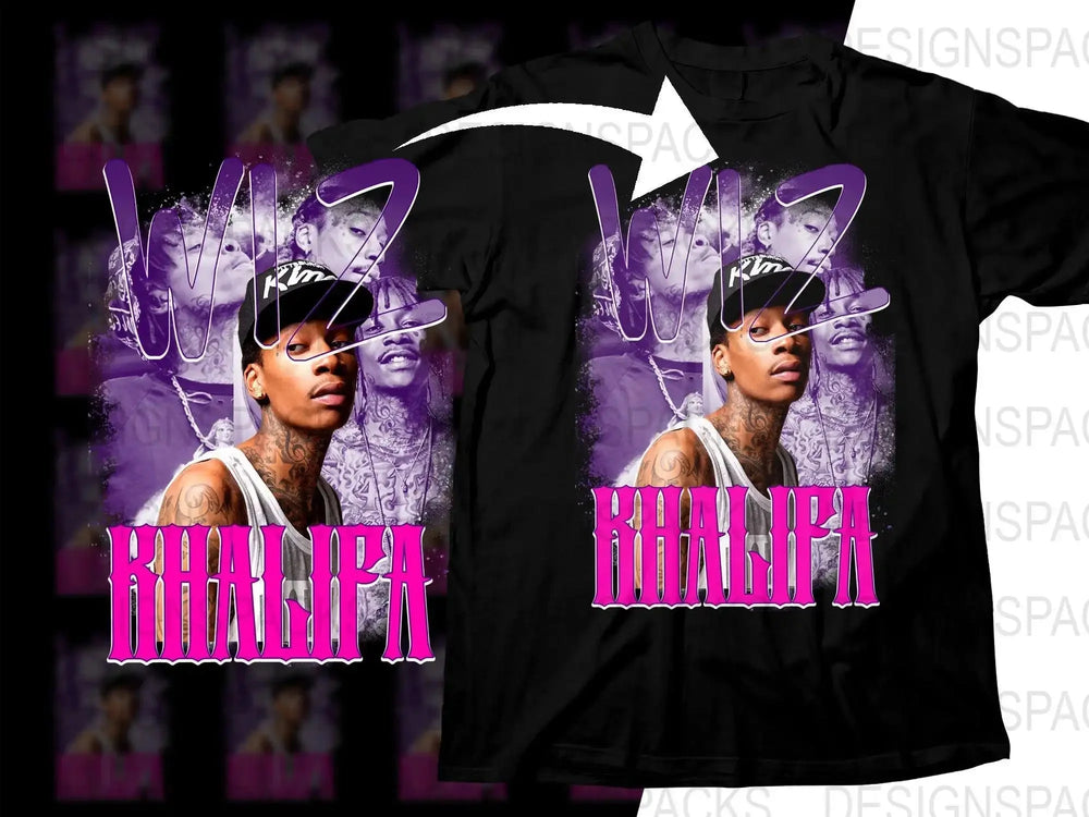 Wiz Khalifa Purple Graffiti Art Print Png Digital Download