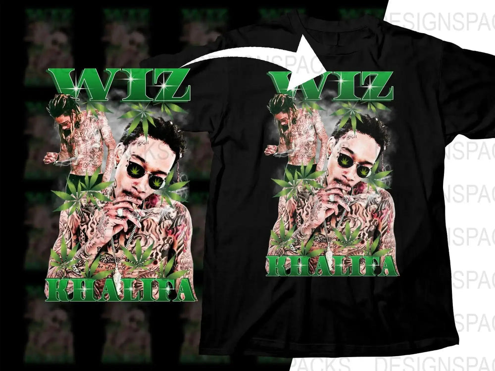 Wiz Khalifa Smoking Weed Graphic Design Png Digital Download