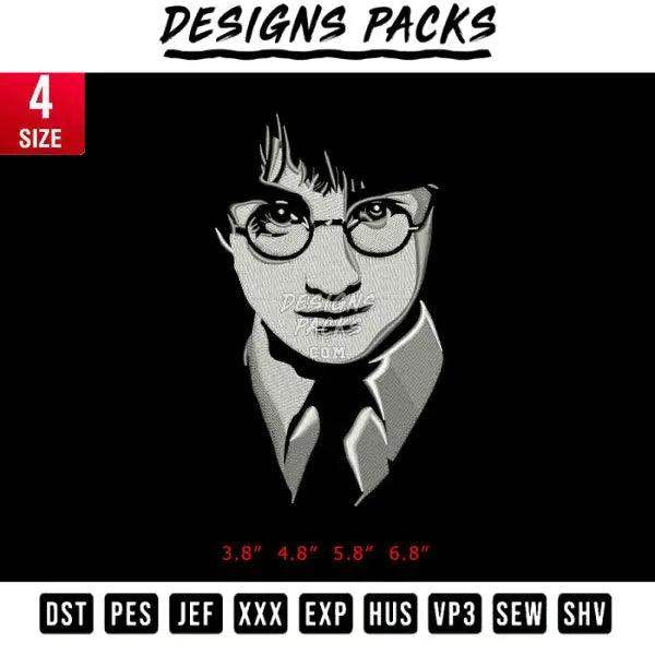 Harry Potter face Embroidery Design 