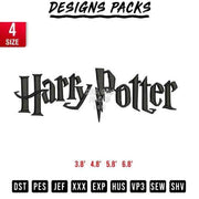 Wizard Movie Logo Embroidery Design