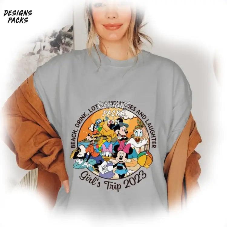 Womens Summer Mickey And Friends Cartoon Girls Trip Png Design