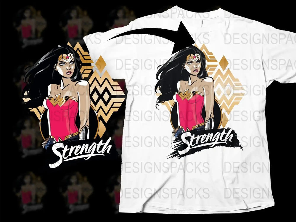 Wonder Woman Strength Graphic Png Digital Download