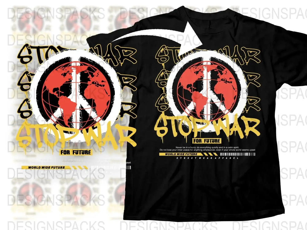 World Map Stop War For Future Graphic Png Digital Download