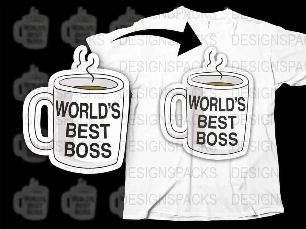 World's Best Boss Mug Design Graphic Png Digital Download
