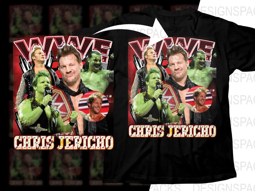 Wrestling Star Chris Jericho Wrestling Bootleg Graphic Png Digital Download