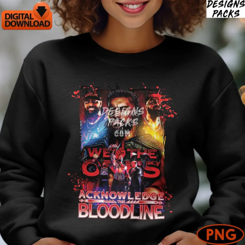 Wrestling We The Ones Bloodline Digital Art Instant Download Png File Fan