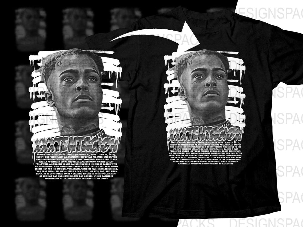 XXXTentacion Controversial Music Genius Inspired Graphic Png Digital Download