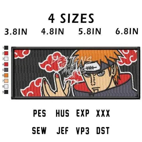 Yahiko Anime Embroidery Design