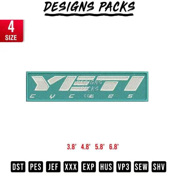 Yeti logo Embroidery Design 