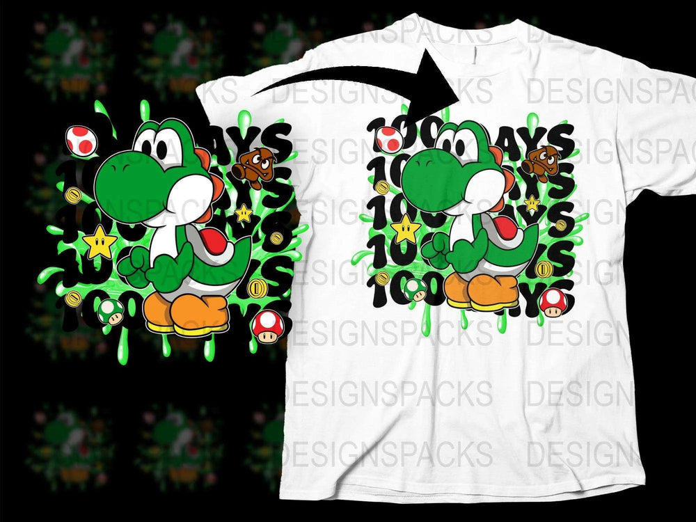 Yoshi and Baby Mario Graphic T-Shirt, Colorful Nintendo Character Tee, Kids and Adult Sizes Available