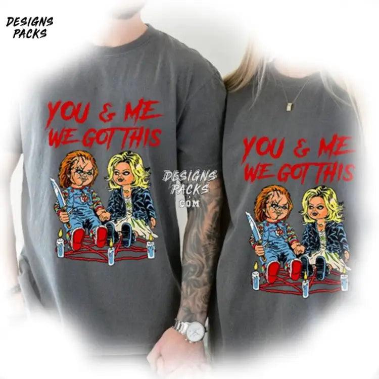 You And Me We Got This Chucky Halloween Horror Movie Design Tiffany Bride Png