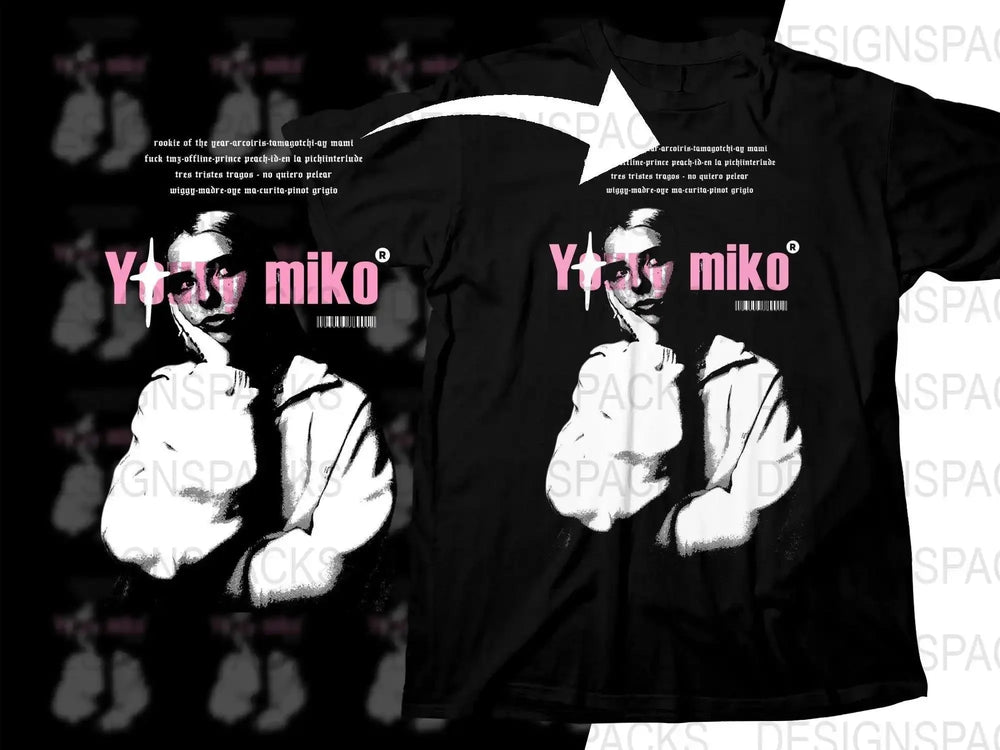 YOUNG MIKO Music Artist Streetwear Png Digital Download