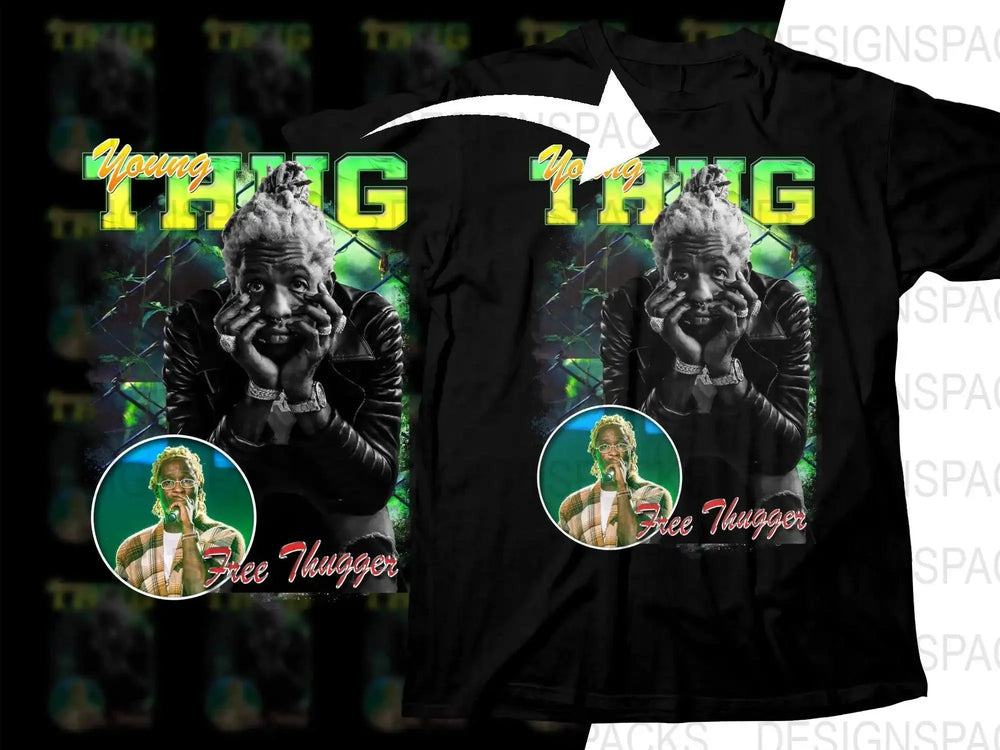 Young Thug Free Thugger Graphic Print Png Digital Download