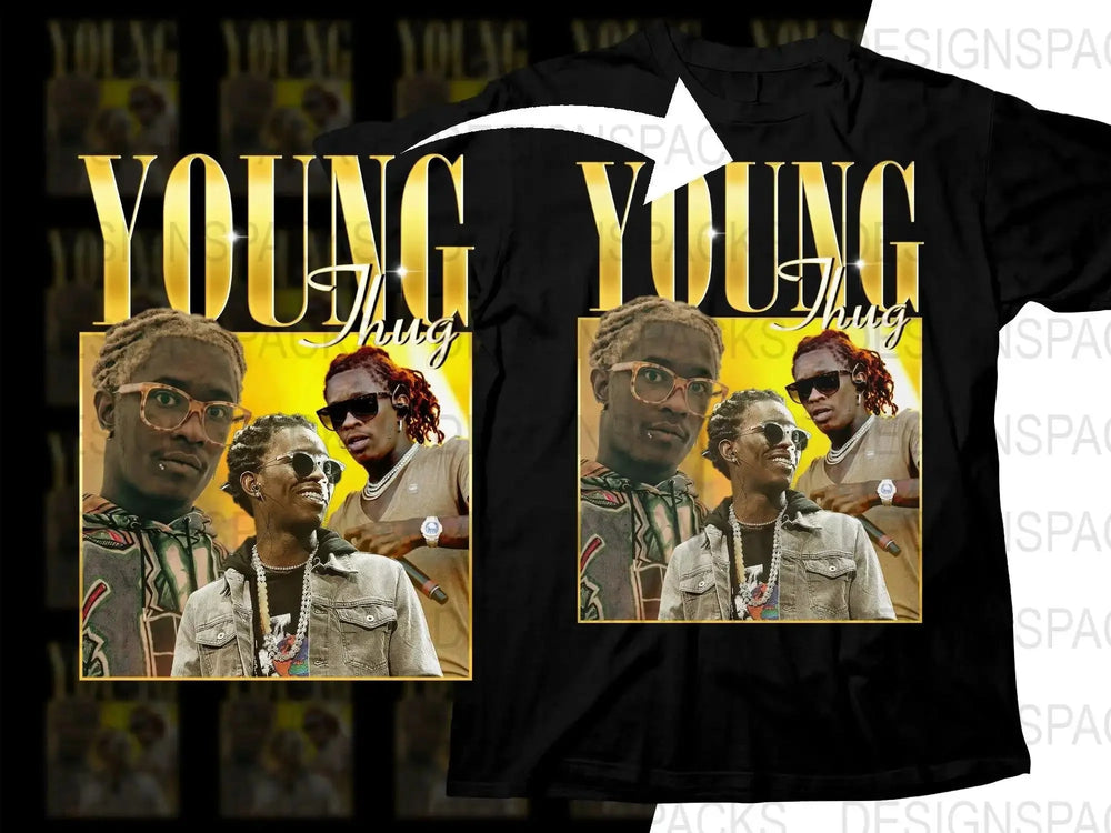 Young Thug Graphic Printed Retro Bootleg Png Digital Download