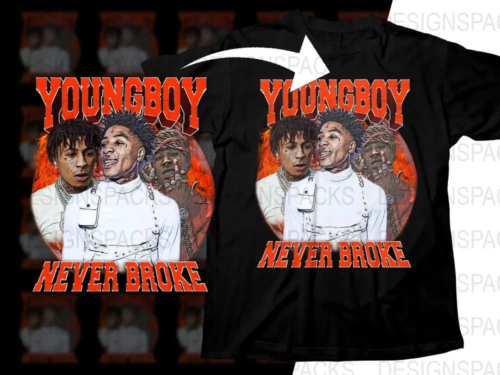 YoungBoy Never Broke Rap Star Bootleg Music Png Digital Download