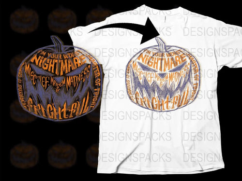 Your Worst Nightmare Halloween Pumpkin The Nightmare Before Christmas Png Digital Download