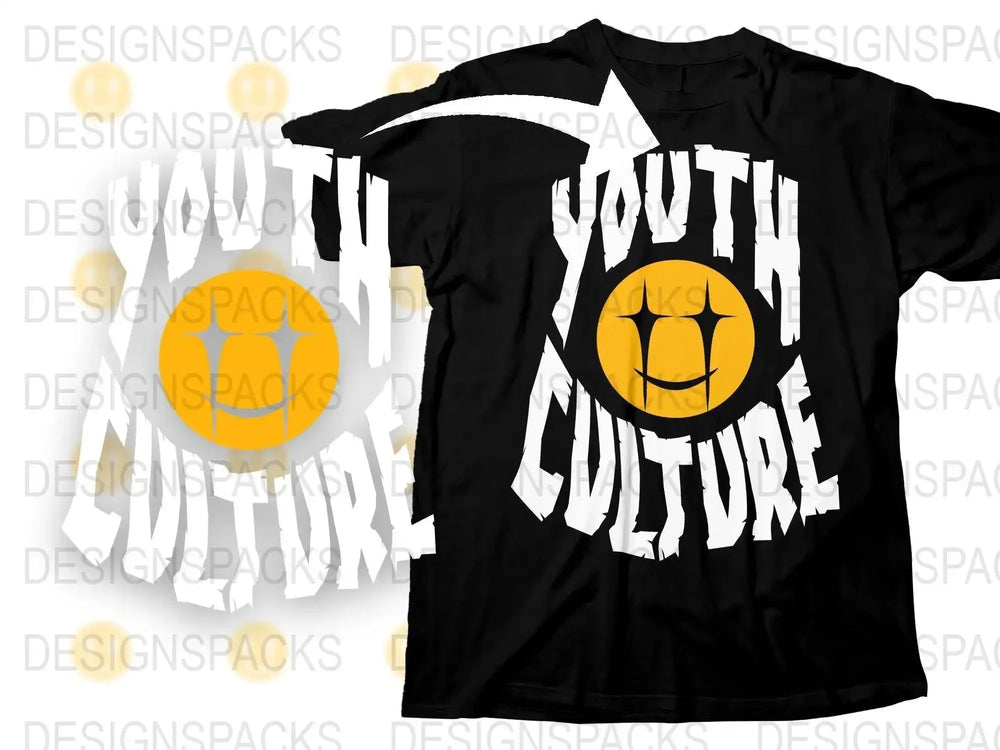 Youth Culture Graphic Smile Design Trendy Png Digital Download