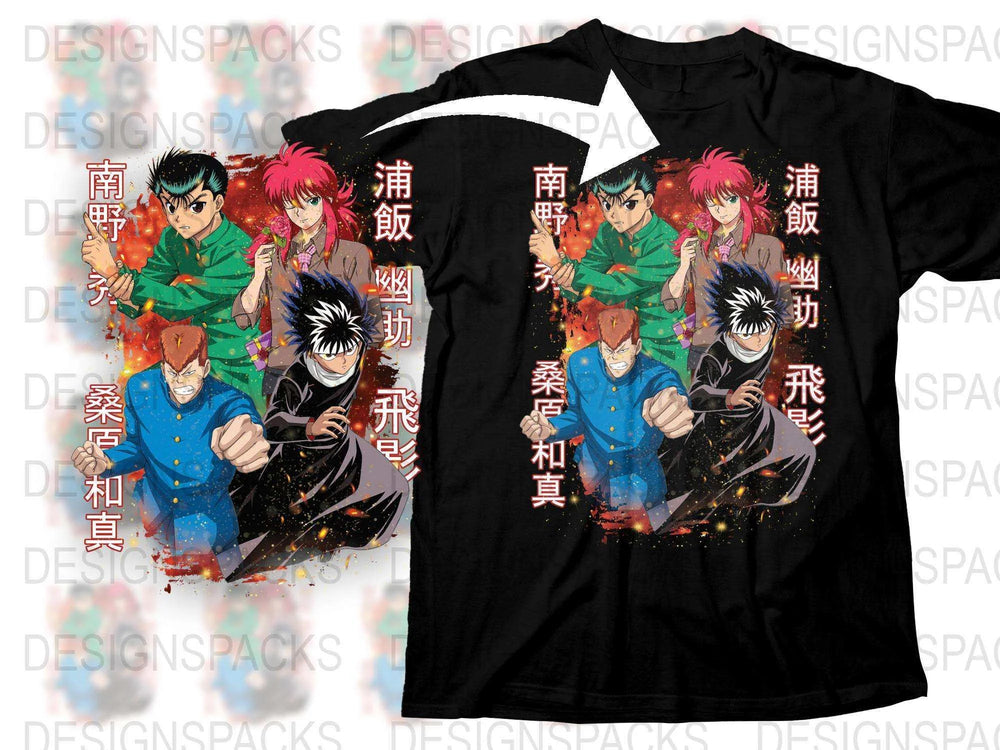 Anime Graphic T-Shirt, Unisex Manga Character Tee, Vibrant Colorful Streetwear, Casual Fashion Top, Japanese Inspired Design