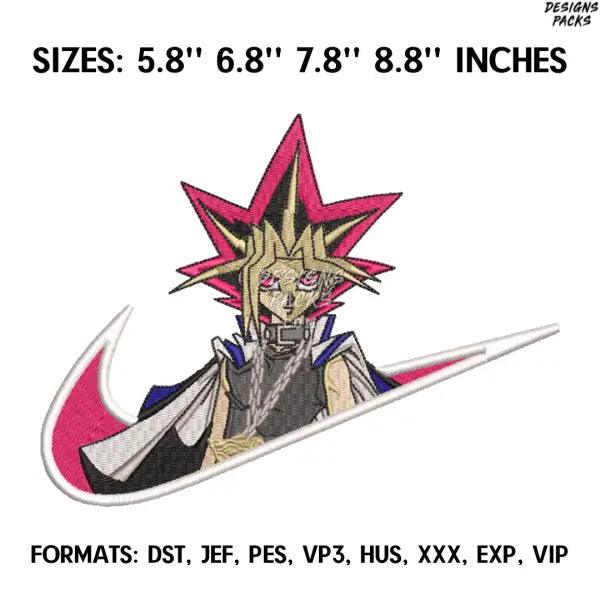 Yugi Muto Embroidery Design File, YuGiOh Yu-Gi-Oh Anime Embroidery Design. Yugi Muto Anime Pes Design Brother