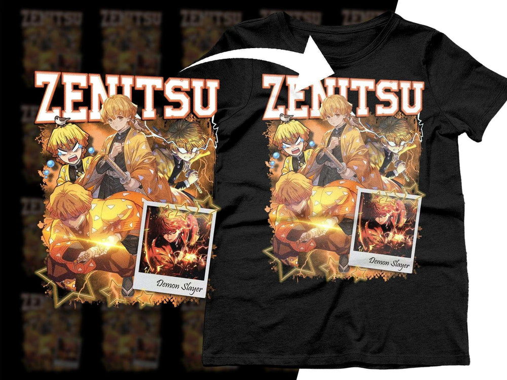 Zenitsu Demon Slayer Artistic Japanese Anime Png Digital DOWNLOAD