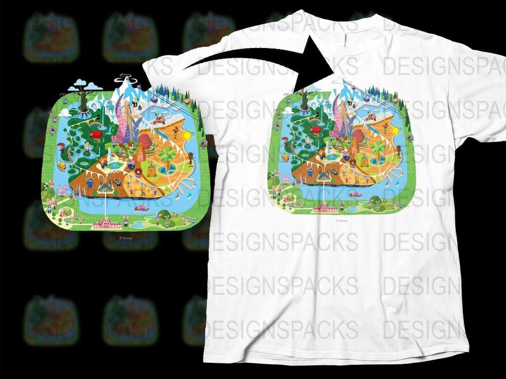 Colorful Dinosaur Island Graphic Tee and Lunch Bag Combo, Kids School Outfit Set