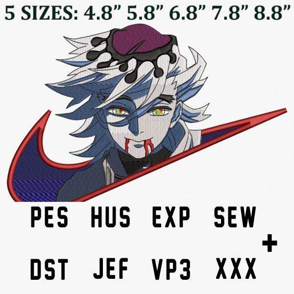 Anime character embroidery design in PES, HUS, EXP, SEW, DST, JEF, VP3, XXX formats, 5 sizes available