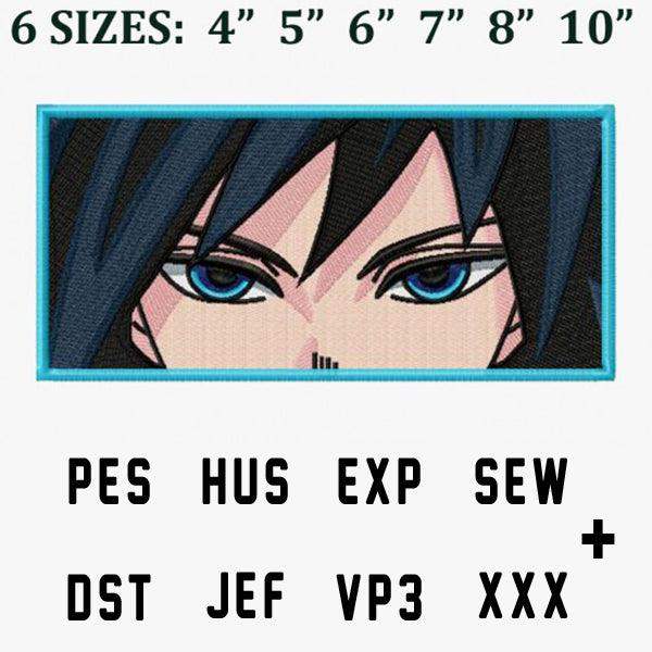 Anime character embroidery design in 6 sizes, PES HUS EXP SEW DST JEF VP3 XXX formats, print-ready