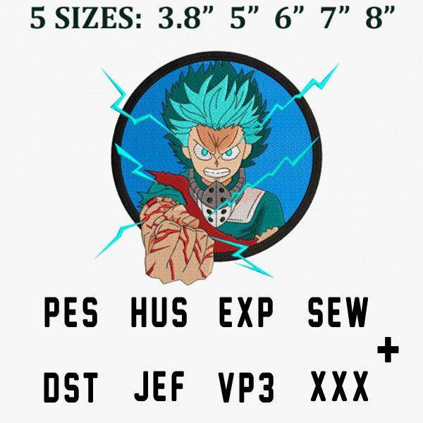 Anime character embroidery design in 5 sizes, PES HUS EXP SEW DST JEF VP3 XXX formats