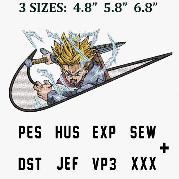 Dragon Ball Super Saiyan embroidery design in 3 sizes, PES HUS EXP SEW DST JEF VP3 XXX formats